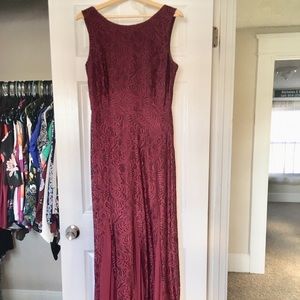 David’s bridal stretch lace dress w/ godet skirt